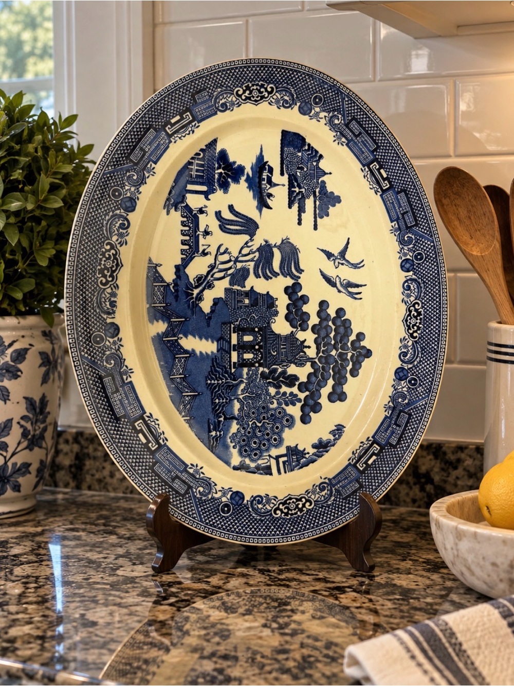10” Blue Willow Platter